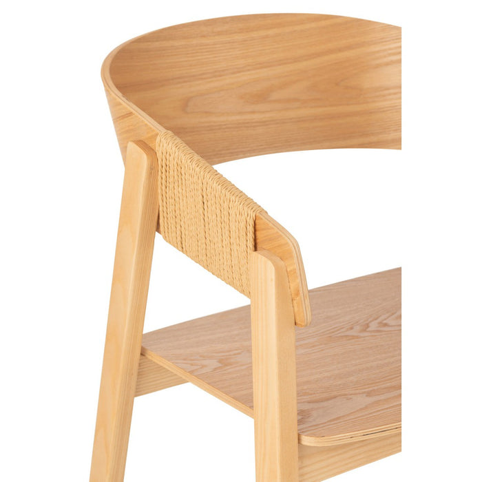 Eetkamerstoel Zwart Touw 53 cm-Eetkamerstoelen-J-Line