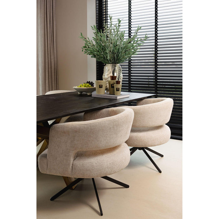 Eetkamerstoelen Eetkamerstoel Baldr Crème Dining Stoel Legacy 15 Dove Zwart-Eetkamerstoelen-PTMD