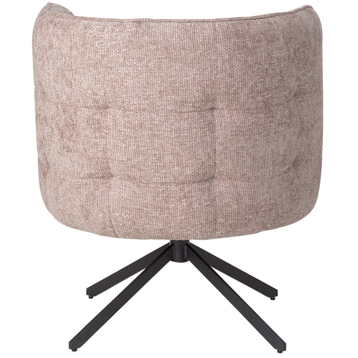 Eetkamerstoelen Eetkamerstoel Odin Roze Diningchair Legacy 14 Flamingo Zwart-Eetkamerstoelen-PTMD