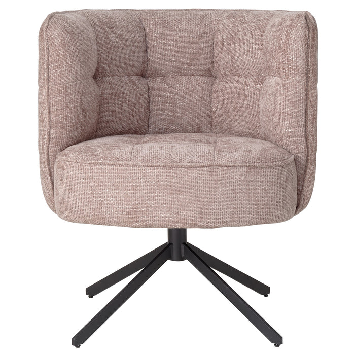 Eetkamerstoelen Eetkamerstoel Odin Roze Diningchair Legacy 14 Flamingo Zwart-Eetkamerstoelen-PTMD