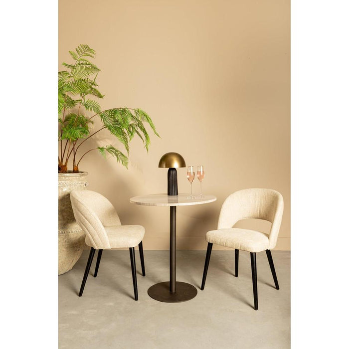 Eetkamerstoelen Lamp Abierto Wit Nanci Stof Eetkamerstoel-Eetkamerstoelen-PTMD