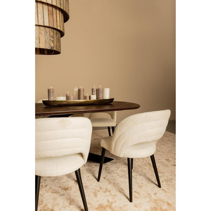 Eetkamerstoelen Lamp Abierto Wit Nanci Stof Eetkamerstoel-Eetkamerstoelen-PTMD