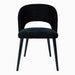 Eetkamerstoelen Lamp Abierto Zwart Nanci Stof Eetkamerstoel-Eetkamerstoelen-PTMD