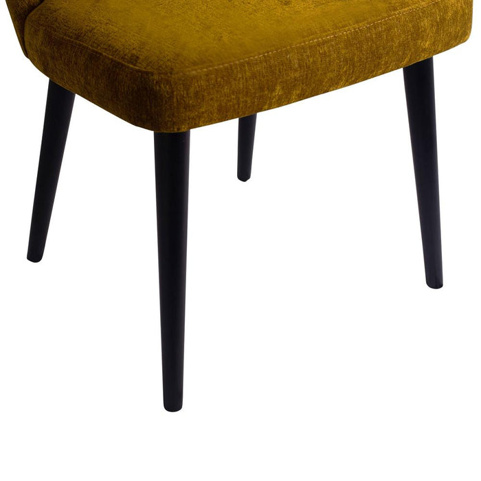 Eetkamerstoelen Lamp Fiori Geel 6057 Eetkamerstoel Zwart Hout-Eetkamerstoelen-PTMD