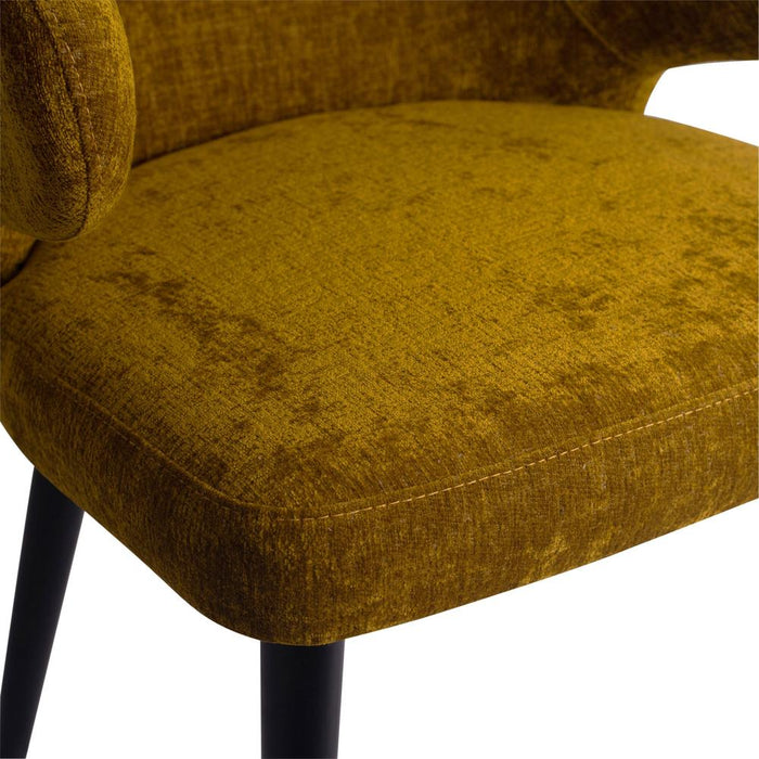 Eetkamerstoelen Lamp Fiori Geel 6057 Eetkamerstoel Zwart Hout-Eetkamerstoelen-PTMD