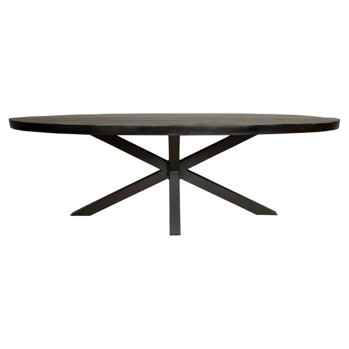 Eetkamertafel Denver Black | Ovaal | 160 cm-Eettafels-Starfurn