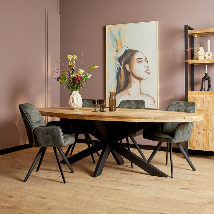 Eetkamertafel Denver | Ovaal | Mangohout | 210 cm-Eettafels-Starfurn