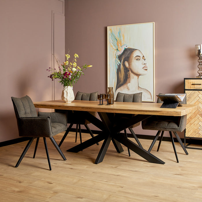 Eetkamertafel Denver | Rechthoek matrixpoot | 240 cm-Eettafels-Starfurn
