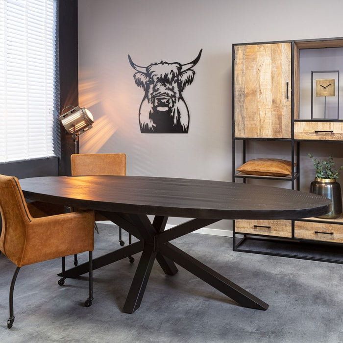 Eetkamertafel Denver Zwart - Ovaal - 300 cm-Eettafels-Starfurn
