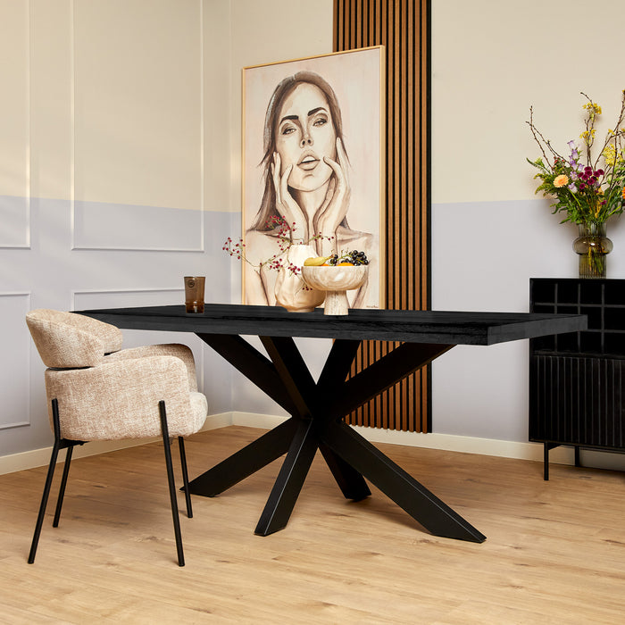 Eetkamertafel Denver Zwart - Rechthoek - 300 cm-Eettafels-Starfurn