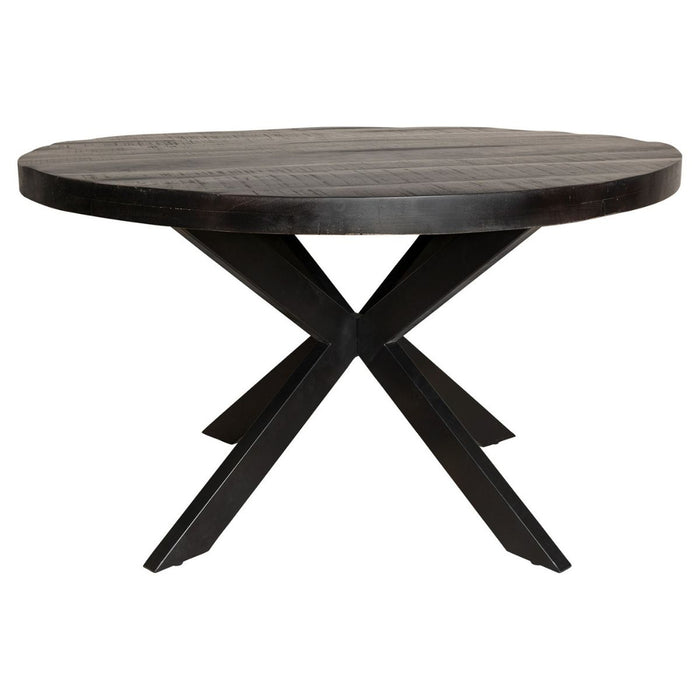 Eetkamertafel Denver Zwart - Rond - 150 cm-Eettafels-Starfurn