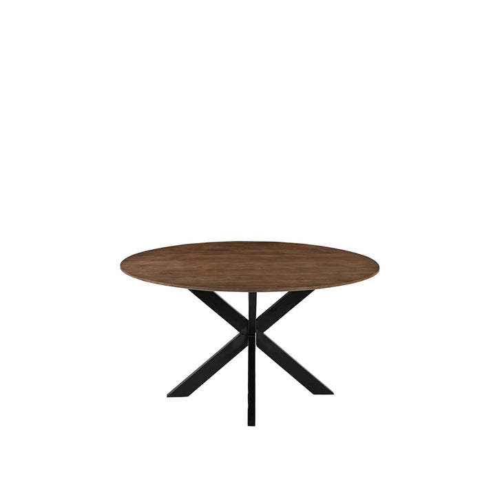 Eetkamertafel Otis - Nature Smooth - Mangohout - 130 cm - Rond-Eettafels-LABEL51