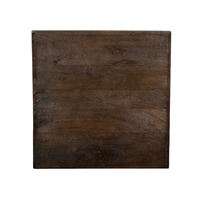 Eetkamertafel Tafelblad Straight Edge - Espresso - Mangohout #-Eettafels-LABEL51