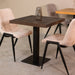 Eetkamertafel Tafelblad Straight Edge - Espresso - Mangohout #-Eettafels-LABEL51