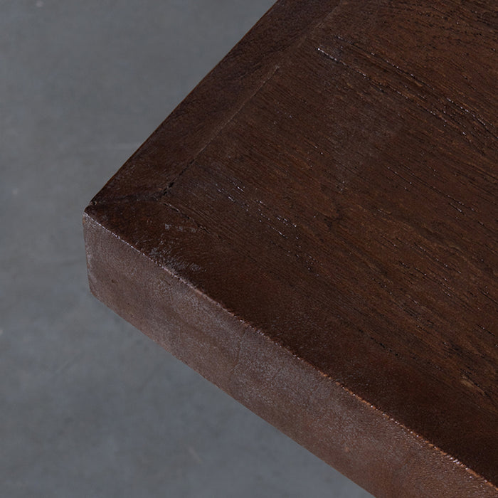 Eetkamertafel Tafelblad Straight Edge Espresso Mangohout-Rechthoekige tafelbladen-LABEL51