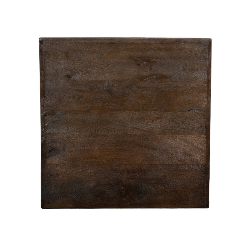 Eetkamertafel Tafelblad Straight Edge Espresso Mangohout #-Vierkante tafelbladen-LABEL51