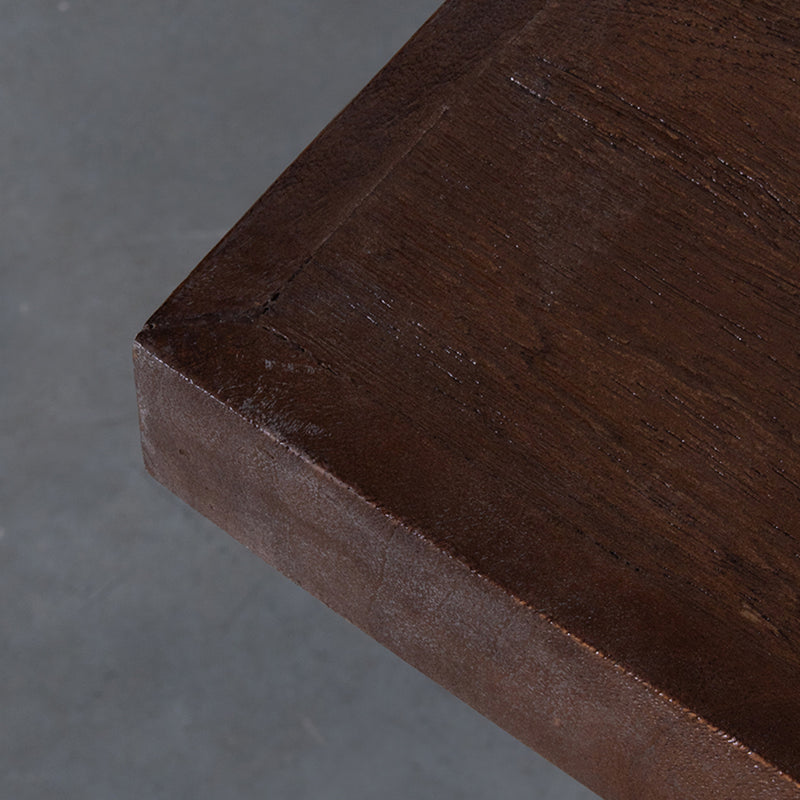 Eetkamertafel Tafelblad Straight Edge Espresso Mangohout #-Vierkante tafelbladen-LABEL51