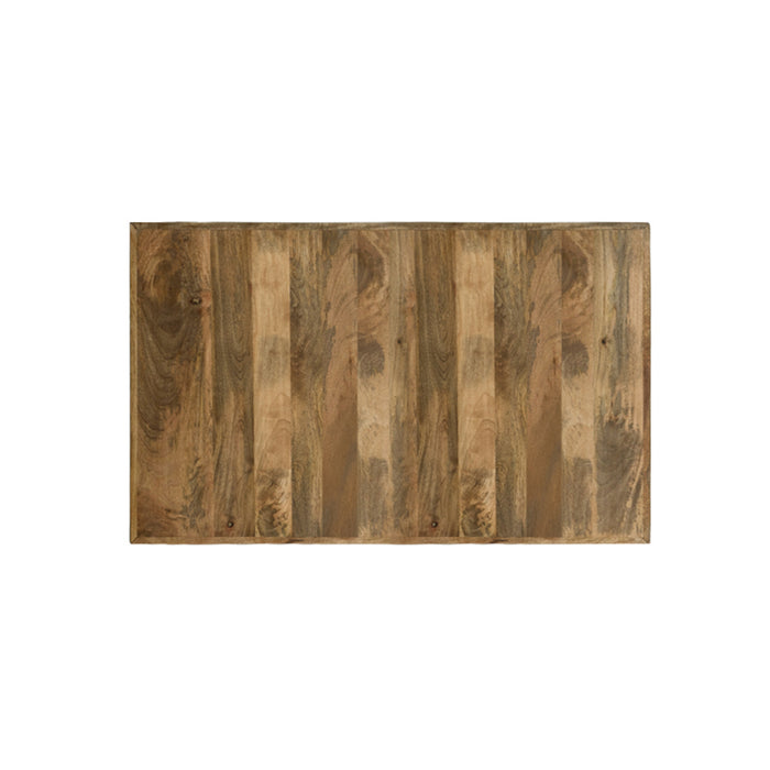 Eetkamertafel Tafelblad Straight Edge - Naturel - Mangohout #-Eettafels-LABEL51