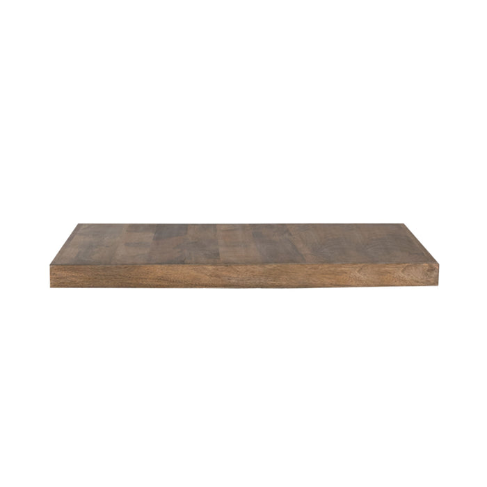Eetkamertafel Tafelblad Straight Edge - Naturel - Mangohout #-Eettafels-LABEL51