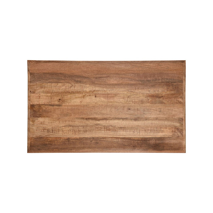 Eetkamertafel Tafelblad Straight Edge - Rough - Mangohout - 120 cm Straight-Rechthoekige tafelbladen-LABEL51