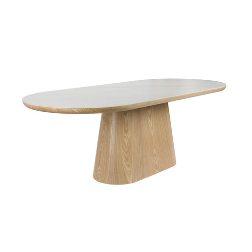 Eettafel Almira Oval 180 Eikenfineer Stone Naturel 180x90 cm-Eettafels-Creating Home
