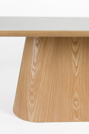 Eettafel Almira Oval 200 Eikenfineer Stone Naturel 200x90 cm-Eettafels-Creating Home