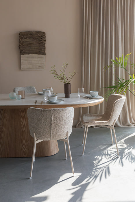 Eettafel Almira Oval 200 Sintered Stone veneer Bruin 200x90 cm-Eettafels-Creating Home