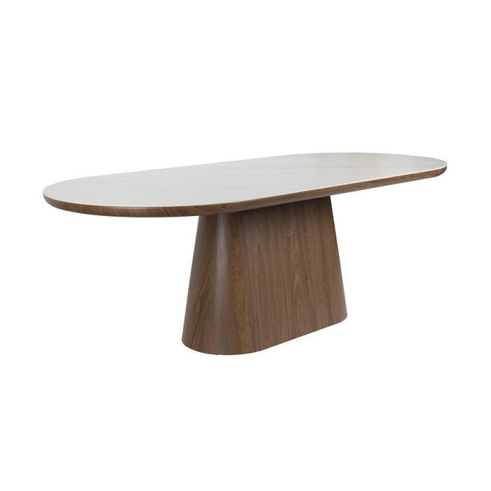 Eettafel Almira Oval 200 Sintered Stone veneer Bruin 200x90 cm-Eettafels-Creating Home