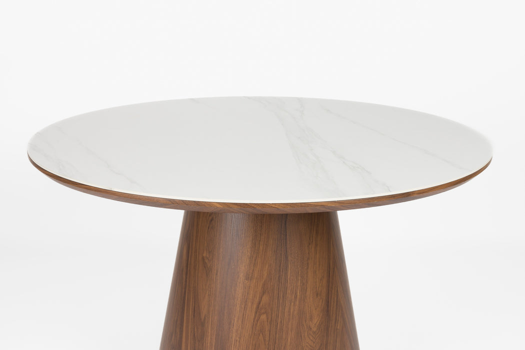 Eettafel Almira Rond Sintered Stone veneer Bruin 115x115 cm