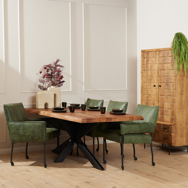 Eettafel Boomstamtafel Boston 240 cm 240x100x76 cm-Eettafels-Starfurn