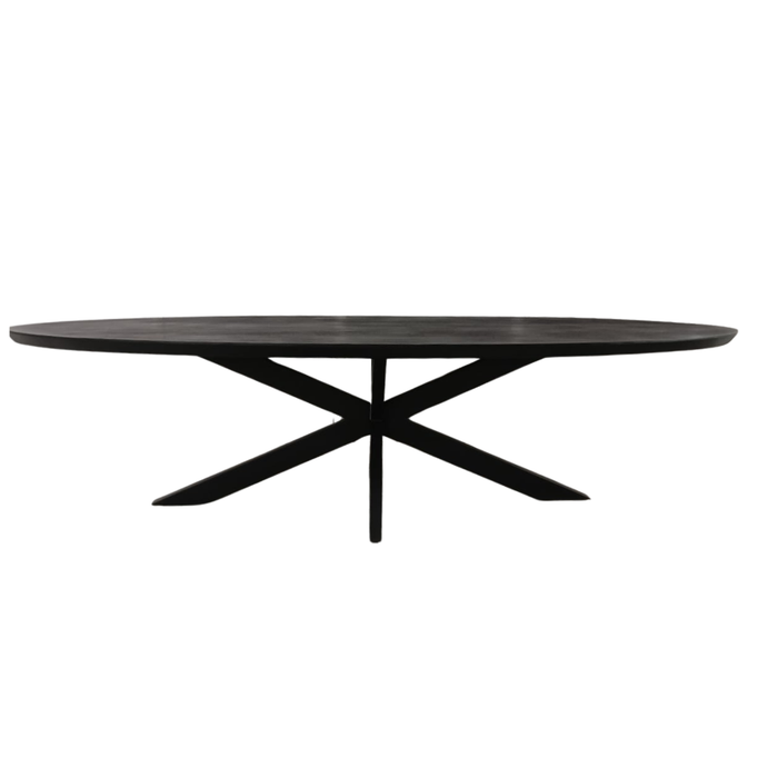 Eettafel Brandy Black | 300 cm | Ovaal-Eettafels-Starfurn