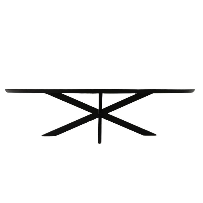Eettafel Brandy Zwart - 160 cm - Ovaal-Eettafels-Starfurn