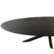 Eettafel Brandy Zwart 180 cm Ovaal 180x90x76 cm-Eettafels-Starfurn