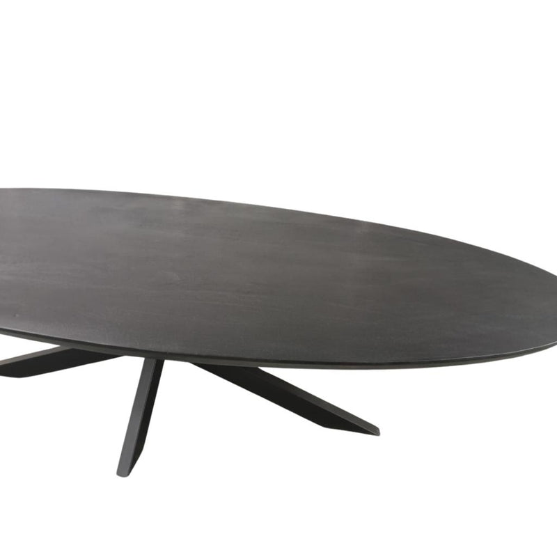 Eettafel Brandy Zwart 210 cm Ovaal 210x100x76 cm-Eettafels-Starfurn