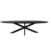 Eettafel Brandy Zwart 210 cm Ovaal 210x100x76 cm-Eettafels-Starfurn