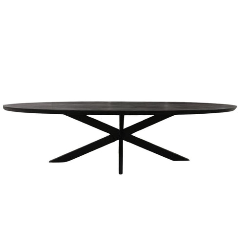 Eettafel Brandy Zwart 210 cm Ovaal 210x100x76 cm-Eettafels-Starfurn