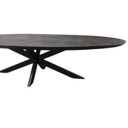 Eettafel Brandy Zwart 240 cm Ovaal 240x110x76 cm-Eettafels-Starfurn