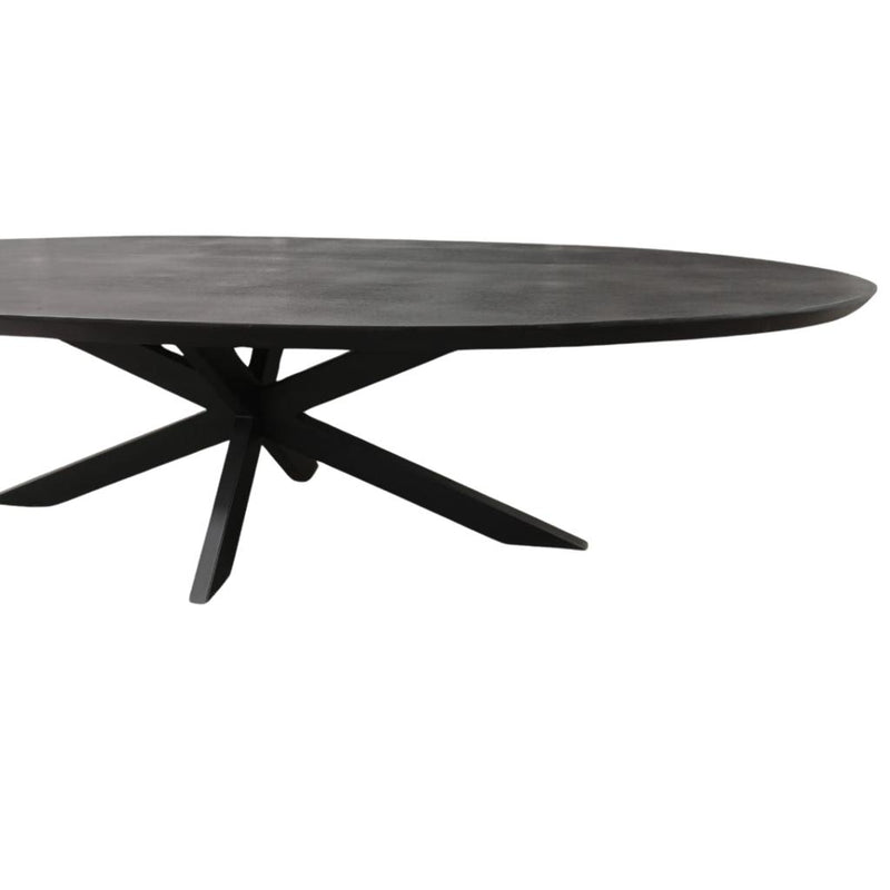 Eettafel Brandy Zwart 240 cm Ovaal 240x110x76 cm-Eettafels-Starfurn