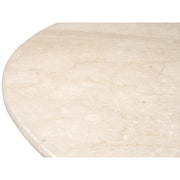 Eettafel Brix Bottecino Rond Mangohout Crème wit 130 cm-Eettafels-Livingfurn