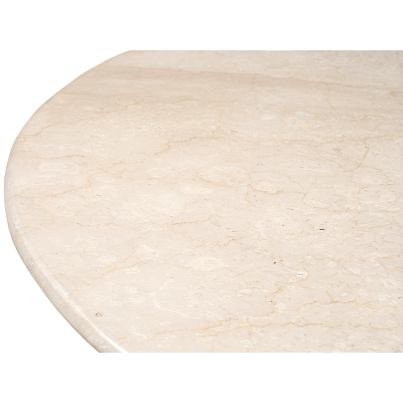 Eettafel Brix Bottecino Rond Mangohout Crème wit 130 cm-Eettafels-Livingfurn