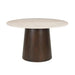 Eettafel Brix Bottecino Rond Mangohout Crème wit 130 cm-Eettafels-Livingfurn