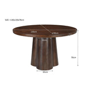 Eettafel Brix Clubs Mangohout Bruin 130 cm 130x130x78 cm-Eettafels-Livingfurn