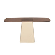 Eettafel Brix Eettafel Glas Crème wit 140x40 cm-Eettafels-Livingfurn