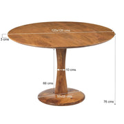 Eettafel Brix Eettafel Mangohout 120 cm-Eettafels-Livingfurn
