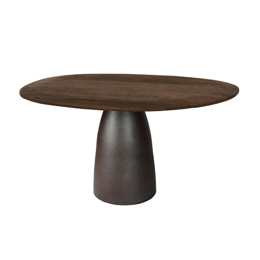 Eettafel Brix Eettafel Mangohout Bruin 120x140 cm-Eettafels-Livingfurn