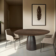 Eettafel Brix Eettafel Mangohout Bruin 120x140 cm-Eettafels-Livingfurn