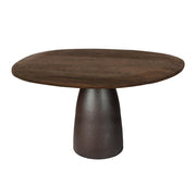Eettafel Brix Eettafel Mangohout Bruin 120x140 cm-Eettafels-Livingfurn