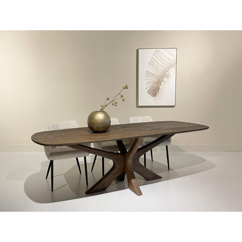 Eettafel Brix Eettafel Mangohout Bruin 250x105 cm-Eettafels-Livingfurn