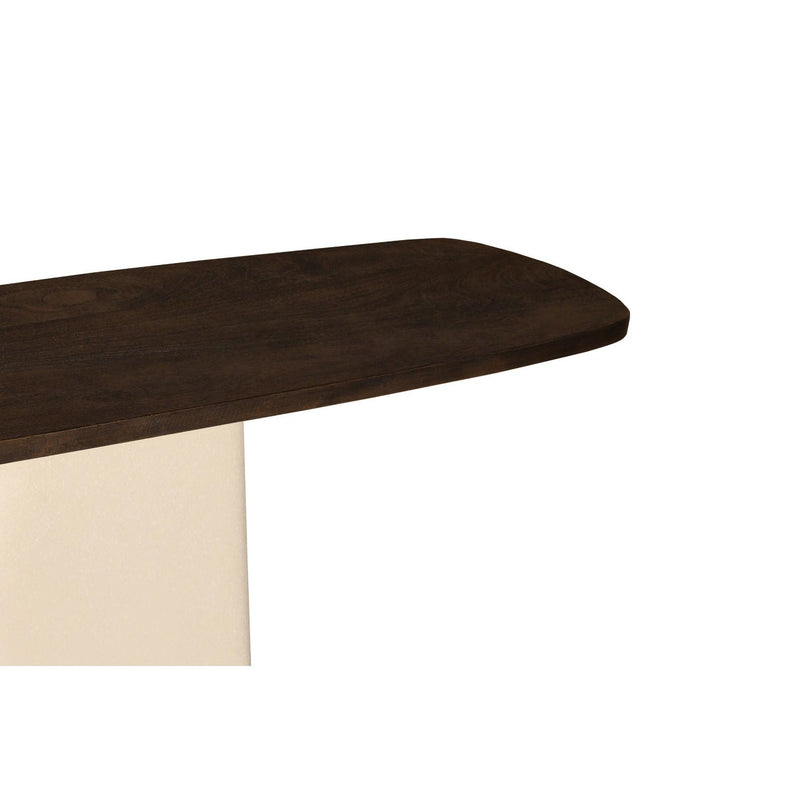 Eettafel Brix Eettafel Mangohout Crème wit 140x40 cm-Eettafels-Livingfurn