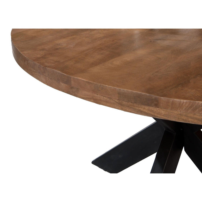 Eettafel Brix Eettafel Mangohout Naturel hout 140 cm-Eettafels-Livingfurn